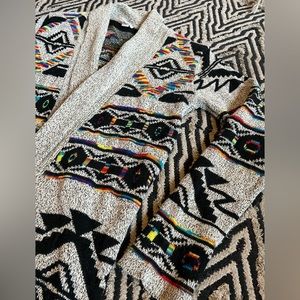 Colorful Tribal pattern cardigan sweater